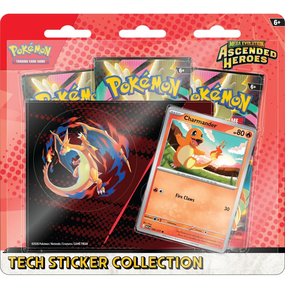 Mega Evolution Ascended Heroes – Charmander Tech Sticker Collection